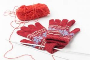 手袋を編む